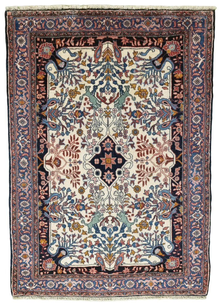 Bidjar Tappeto persiano 150x110 Beige (Iran) Annodato A Mano
