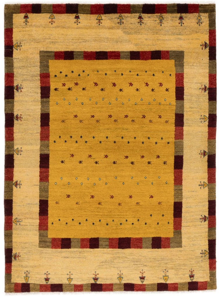 Gabbeh Tappeto persiano 240x170 Giallo (Iran) Annodato A Mano