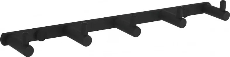 Mexen gancio per asciugamano con cinque supporti, nero - 709165-70