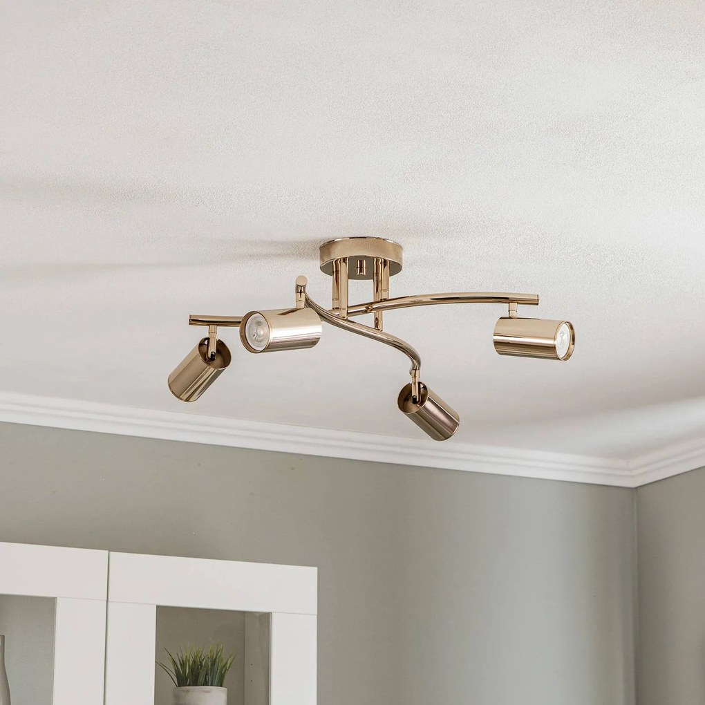 Lucea Faretto da soffitto Spotte, oro, a 4 luci