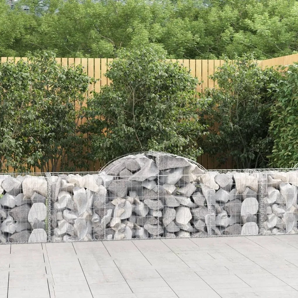 Cesti Gabbioni Ad Arco 25 Pz 200x50x60/80 Cm Ferro Zincato /