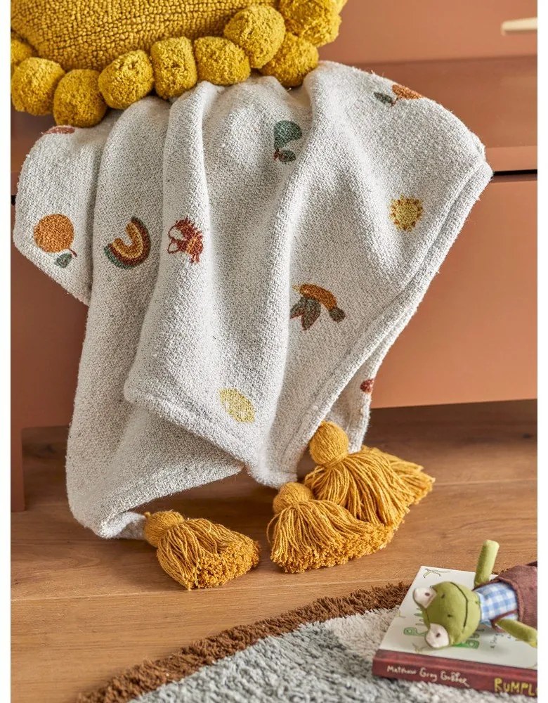 Coperta bianca per neonati 80x100 cm Agnes - Bloomingville Mini