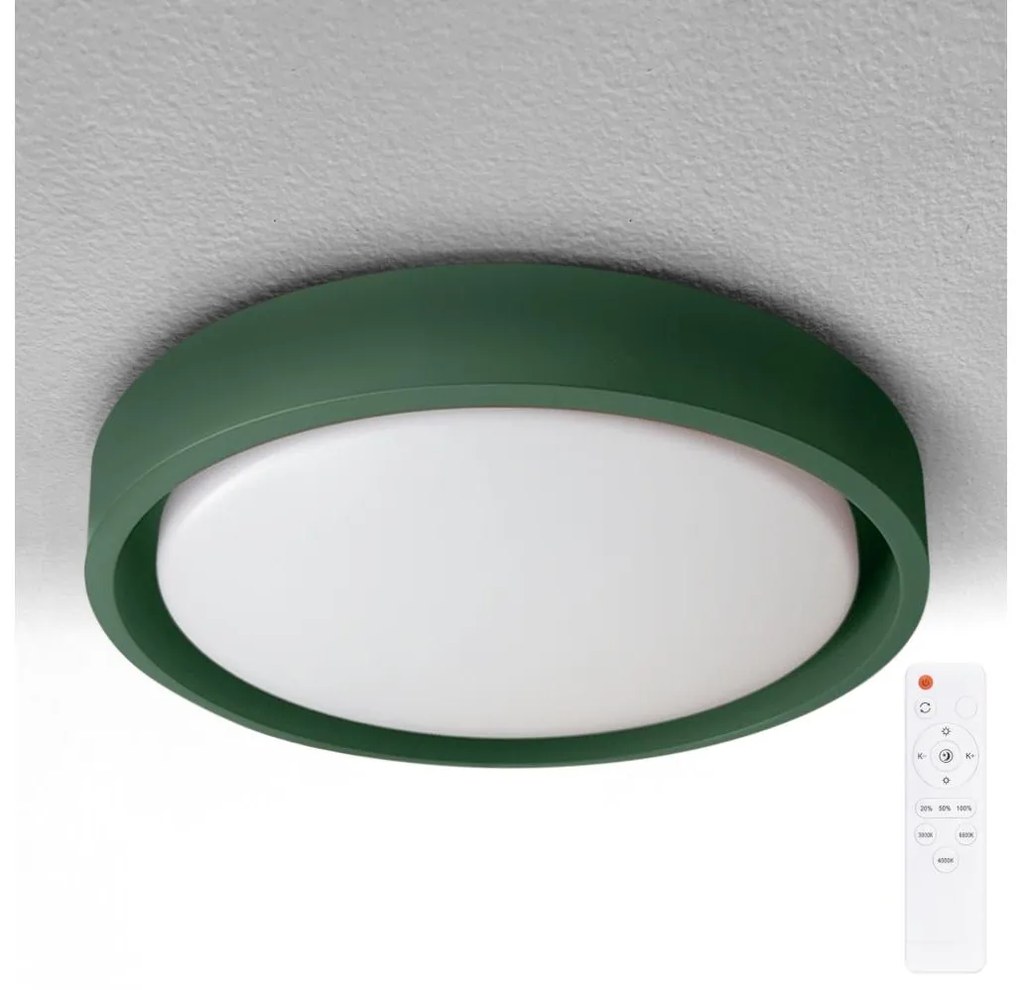 Brilagi - Plafoniera LED dimmerabile MATTEO LED/48W/230V 3000-6500K Ø 41 cm verde + telecomando