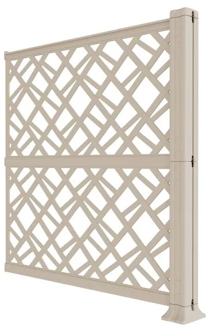 Traliccio estensibile Kit di 2 pannelli modulari ecrù SCAT.C in polipropilene ecru L 107 x H 111.6 cm , spessore 142 mm