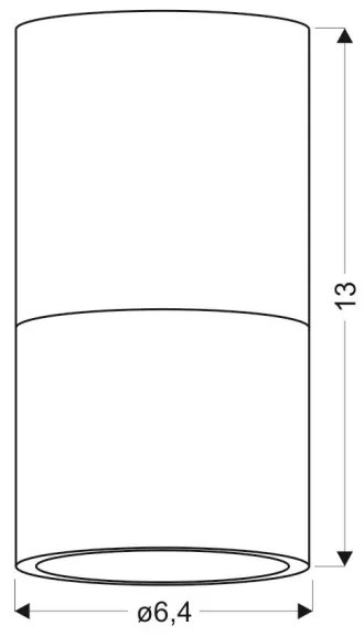 Faretto TUBA 1xGU10/15W/230V grigio/bianco