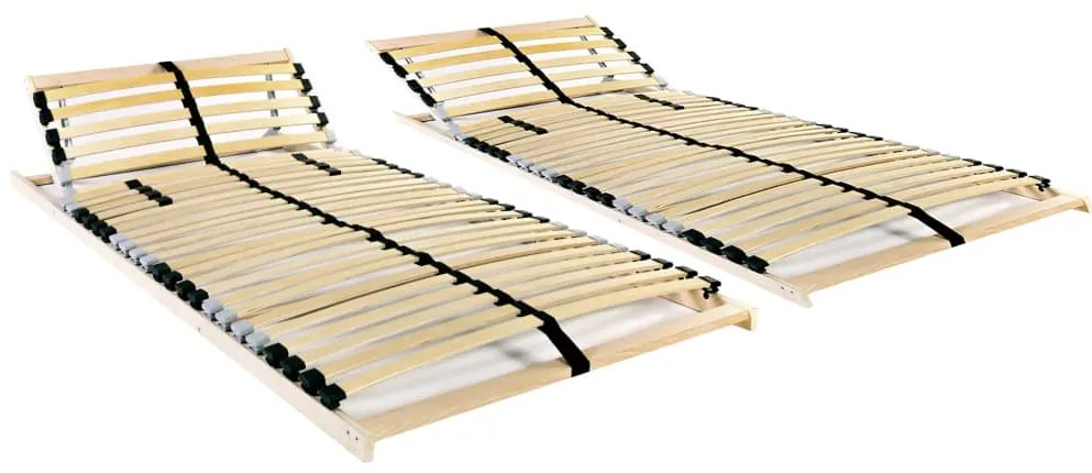 Reti A Doghe 2 Pz 7 Zone Con 28 Doghe İn Legno 70x200 Cm /