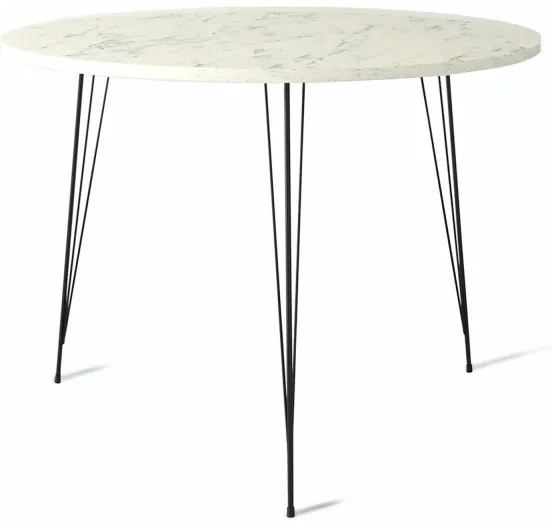 Tavolo da pranzo SANDALF 75x90 cm bianco/nero