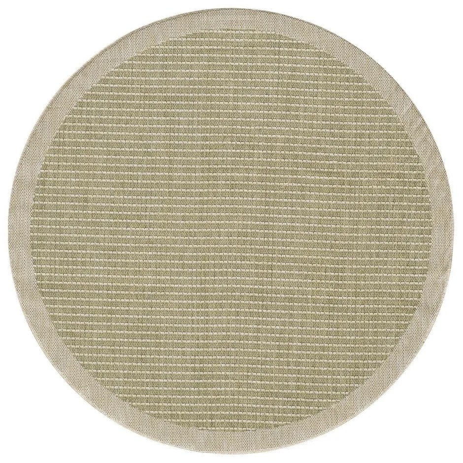 Tappeto da interno/esterno rotondo color kaki ø 160 cm Giza 1410 – Ayyildiz Carpets