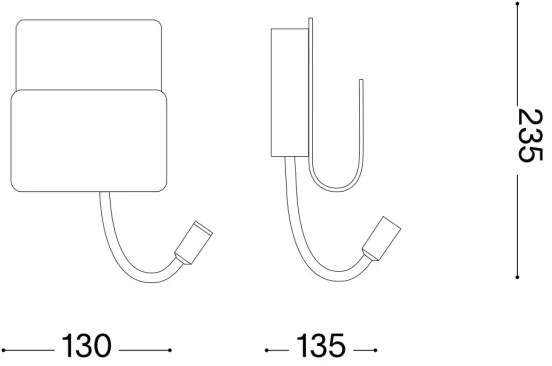 Ideal Lux - Luce Spot da parete a LED PROBE LED/9,5W/230V USB bianco