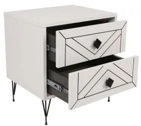 Comodino LUNA 50x55 cm bianco