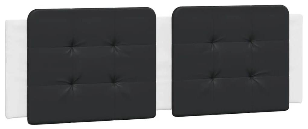 Letto con materasso bianco e nero 160x200cm similpelle