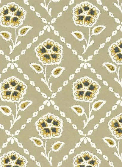 Little Greene Carta da parati Whitehall - Moutarde