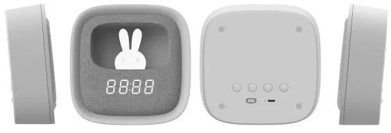 Lampada notturna dimmerabile LED con sveglia BUNNY LED/1,2W/5V 3000K