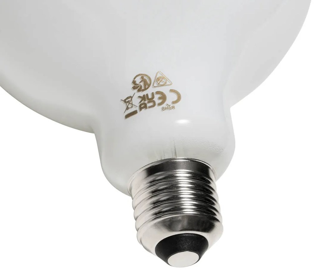 Set di 5 Lampadina LED dimmerabile a 3 livelli E27 opale G125 4W 450lm 3000K