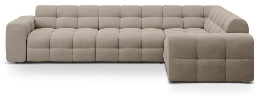 Divano angolare marrone (con penisola a destra/a L) Kendal – Micadoni