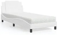 Letto con Materasso Bianco 90x190 cm in Similpelle 3208832