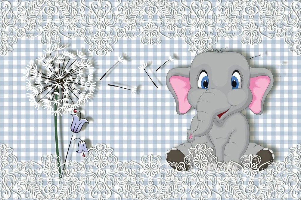Carta da parati autoadesiva – Piccolo elefante