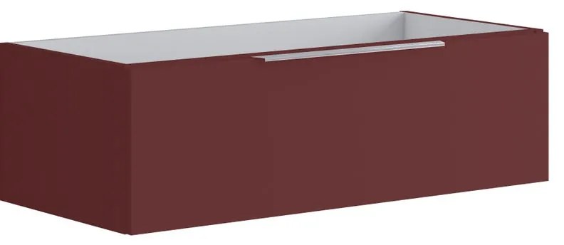 Base per mobile bagno Brera 1 cassetto P 45.5 x L 99.5 x H 30 cm laccato opaco rosso jaipur