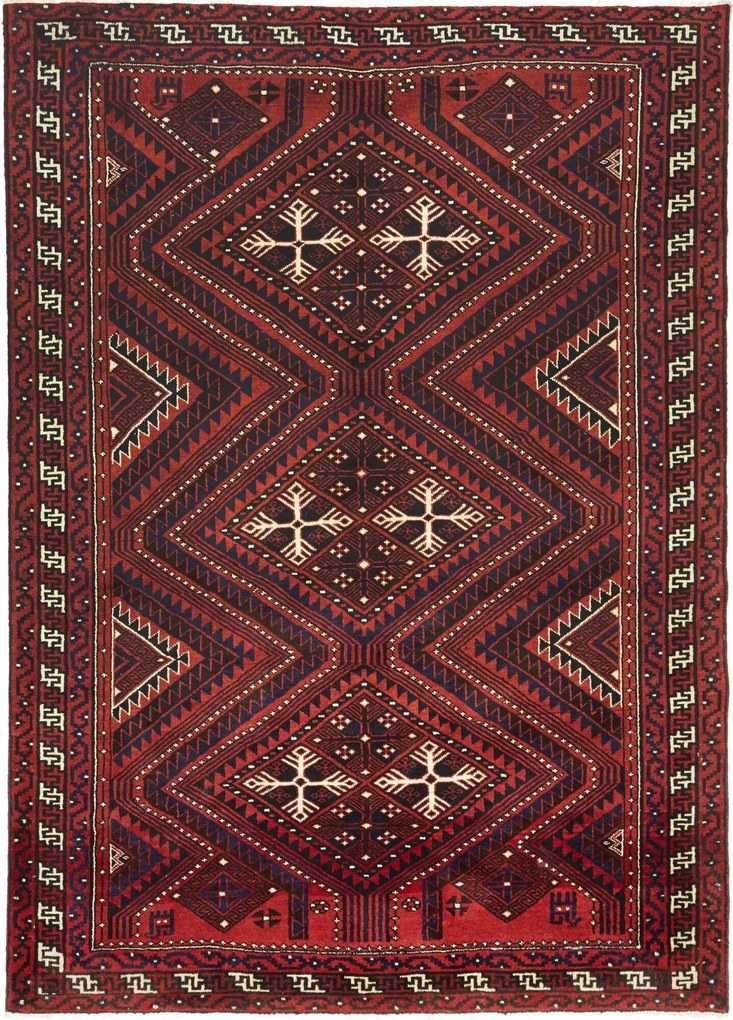 Lori Tappeto 310x220 Rosso (Iran) Annodato A Mano