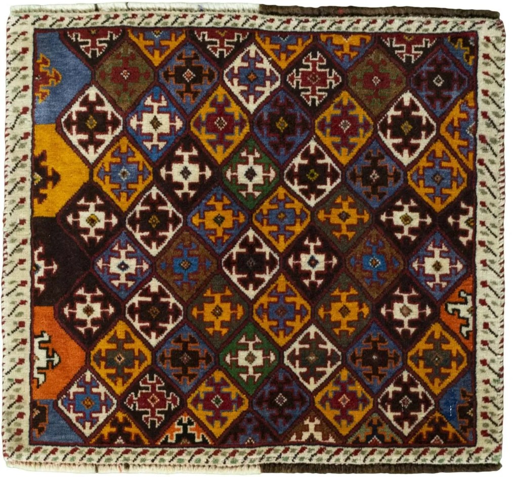 Shiraz Tappeto 60 x 50 (Iran) Annodato A Mano