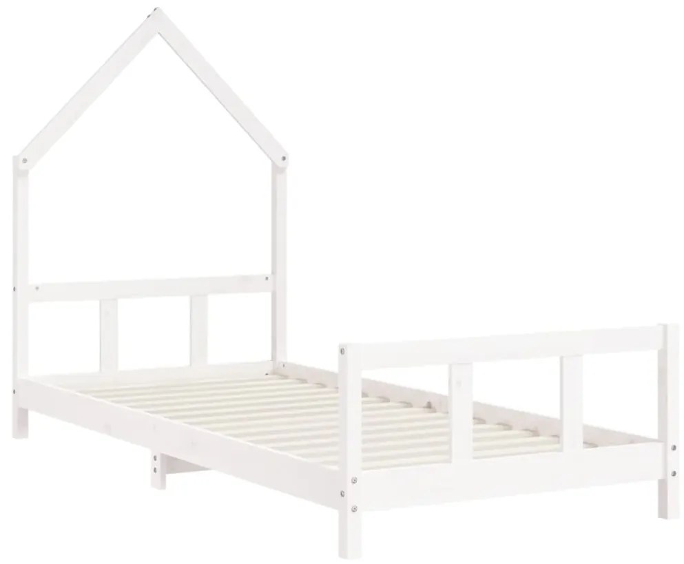Giroletto per bambini bianco 90x200cm in legno massello di pino