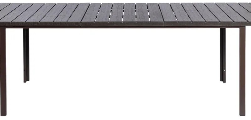 Tavolo da pranzo per giardino CALIFORNIA NEW GARDEN in acciaio con piano in polietilene antracite 240x90cm