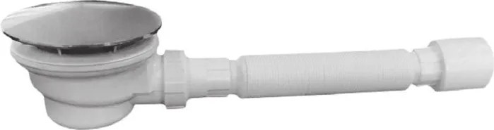 Kamalu - Piletta per piatto doccia acrilico con foro 9cm coperchio cromato