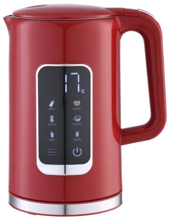 Bollitore con display LCD 1,7 l 2200W/230V rosso + tazza da viaggio 450 ml