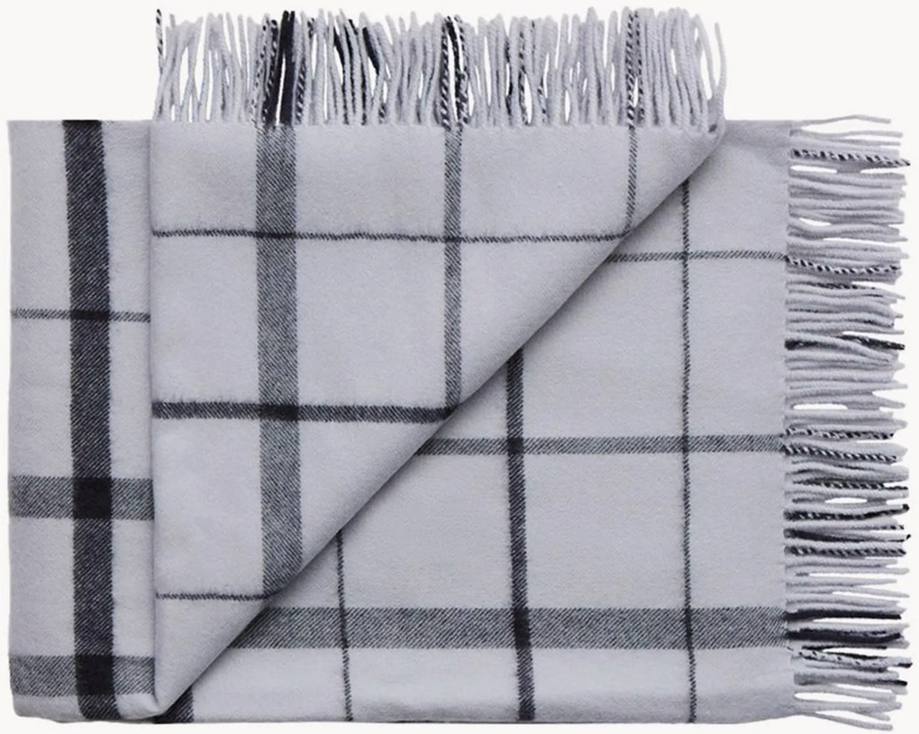 Coperta in lana con frange Warp