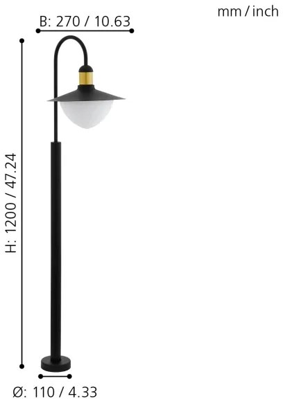Eglo 97287 - Lampada da esterno SIRMIONE 1xE27/60W/230V