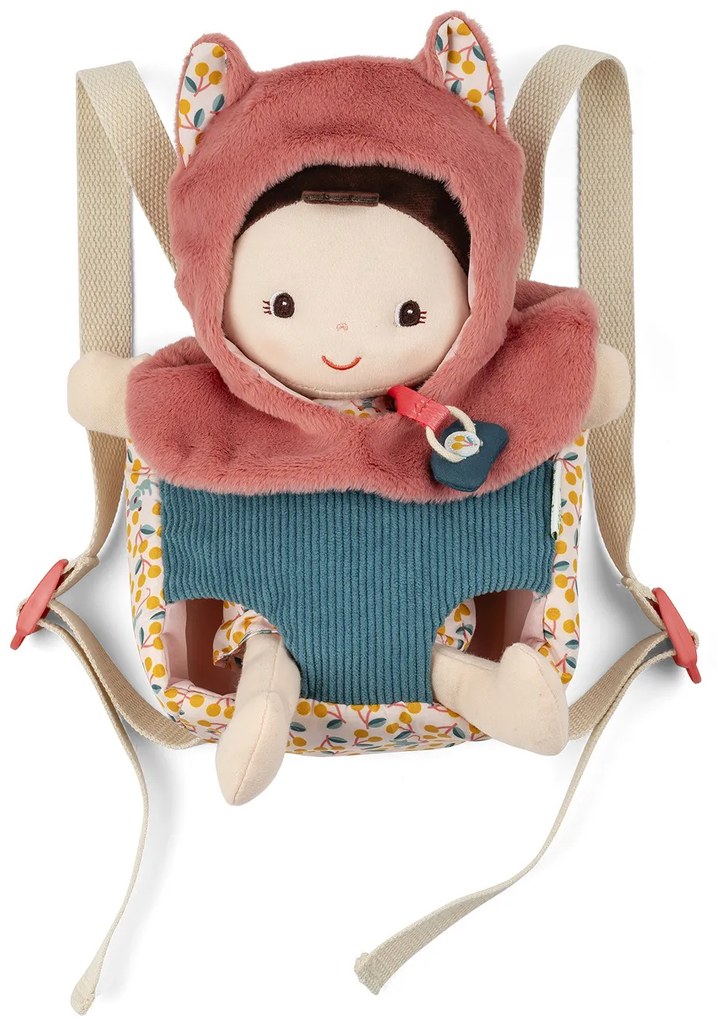 Lilliputiens - Bambola di stoffa Jeanne e marsupio porta-bebè