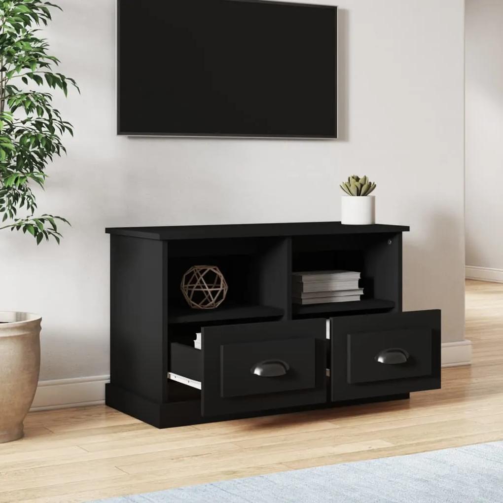 Mobile porta tv nero 80x35x50 cm in legno multistrato