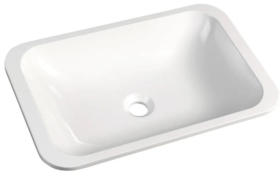 Lavabo bianco in composito minerale 55x36 cm Japura – Sapho