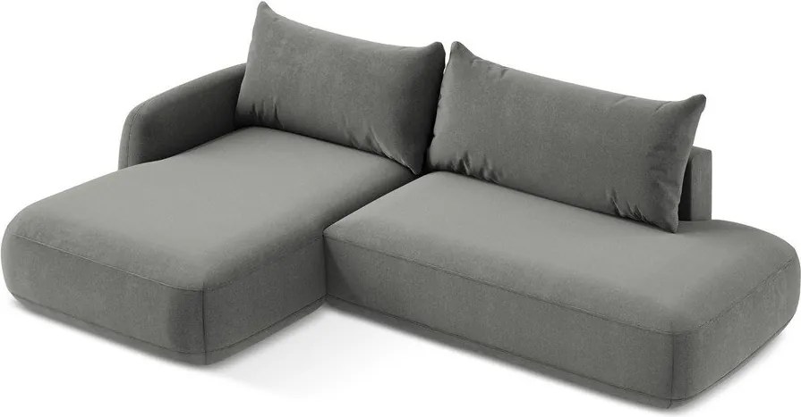 Divano angolare grigio allungabile (con penisola a sinistra/con chaise lounge) Hale – Makamii