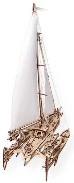 Ugears - Puzzle meccanico in legno 3D Barca a vela Merihobus trimarano
