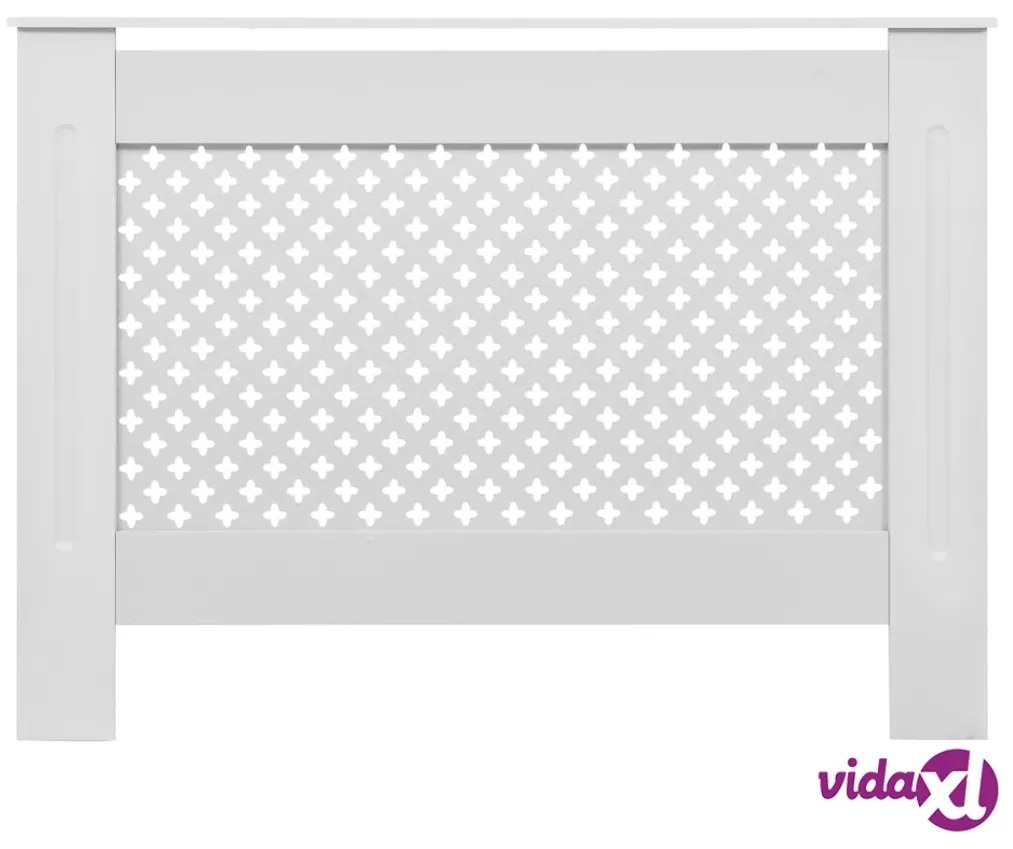 vidaXL Copertura per Radiatore Bianca 112x19x81,5 cm in MDF