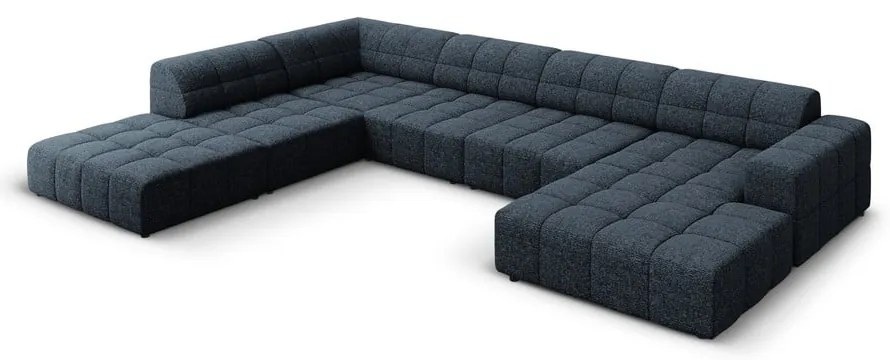 Divano angolare blu (angolo sinistro/"U") Chicago - Cosmopolitan Design