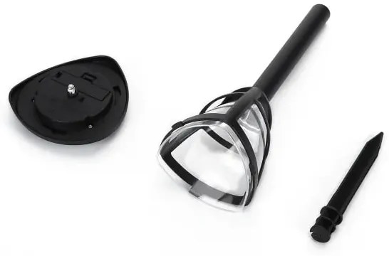 Aigostar - Confezione da 12 lampade solari a LED 0,06 W / 2 V, 33,8 cm, 6500K, IP44, nero