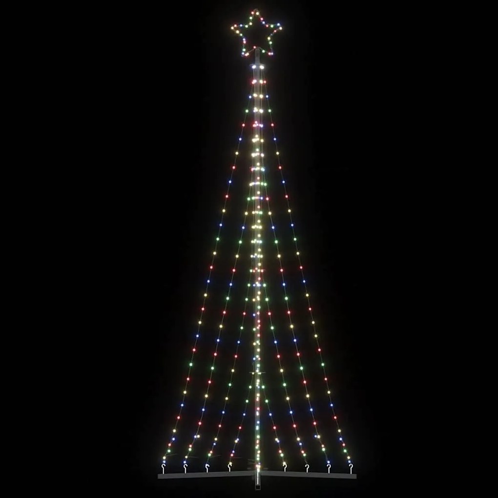 Albero Di Natale A Led 447 Led Colorato 249 Cm /