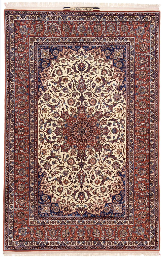 Isfahan Tappeto 150 x 230 (Iran) Annodato A Mano
