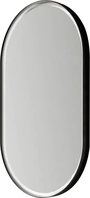 Specchio con illuminazione integrata bagno ovale Pixel L 50 x H 90 x P 5 cm nero