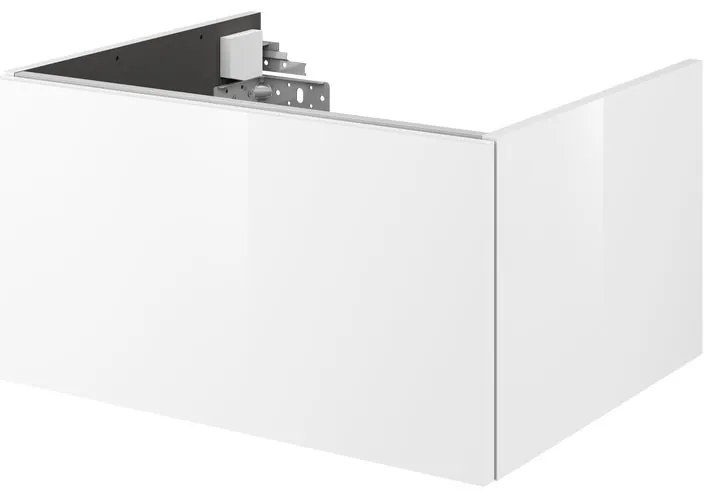 Mobile da bagno sospeso sotto lavabo L 60 x H 32 x P 48 cm bianco, 1 cassetto Neo, Maniglie acquistabili separatamente