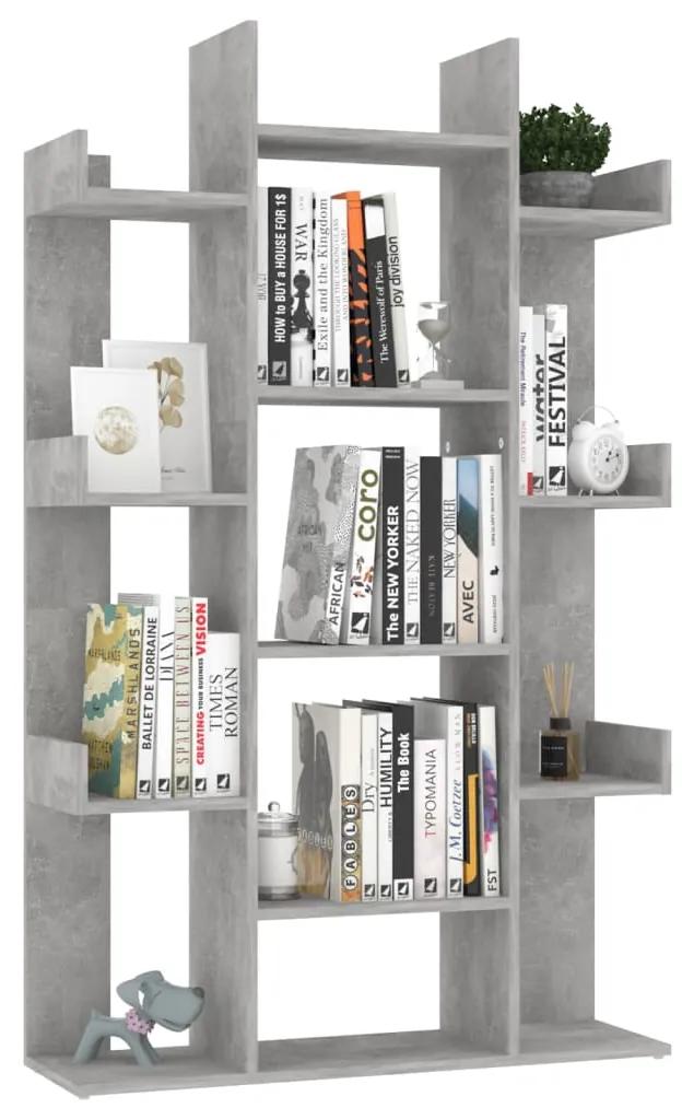Libreria grigio cemento 86x25,5x140 cm in truciolato