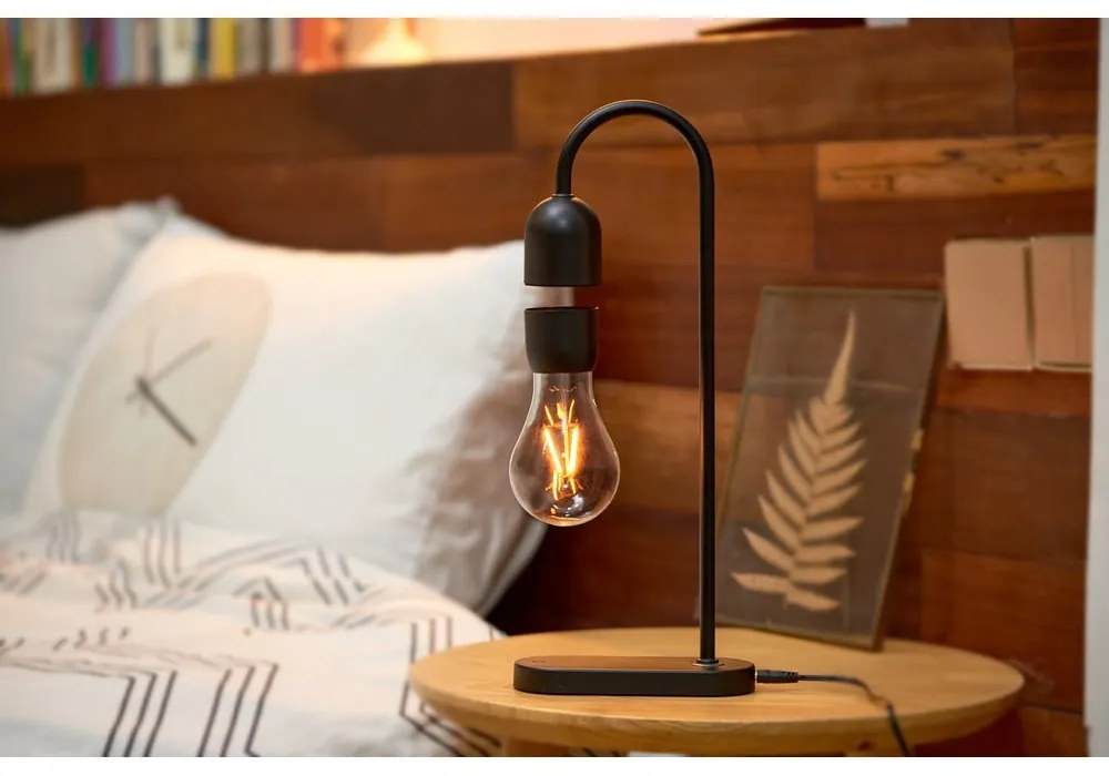 Lampada da tavolo nera (altezza 36,5 cm) Evaro - Gingko