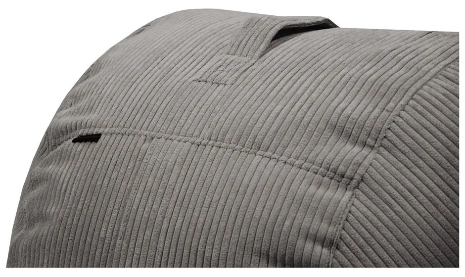 Puof a sacco color senape con rivestimento in velluto a coste Roll 105 – SLOWDOWN