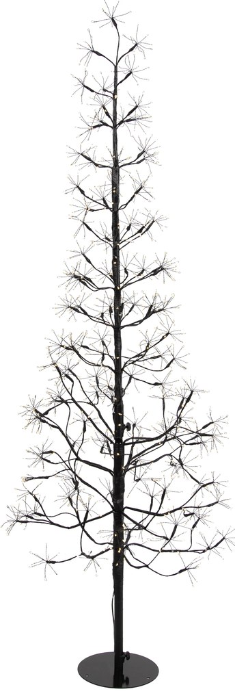 Lampada da terra natalizia nera albero 150 cm con LED e timer IP44 - Caspar