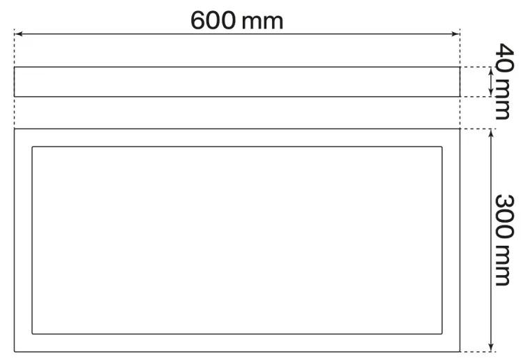 Plafoniera LED 60x30 28W da Soffitto  e parete UGR19 No Flickering Colore Bianco Naturale 4.200K