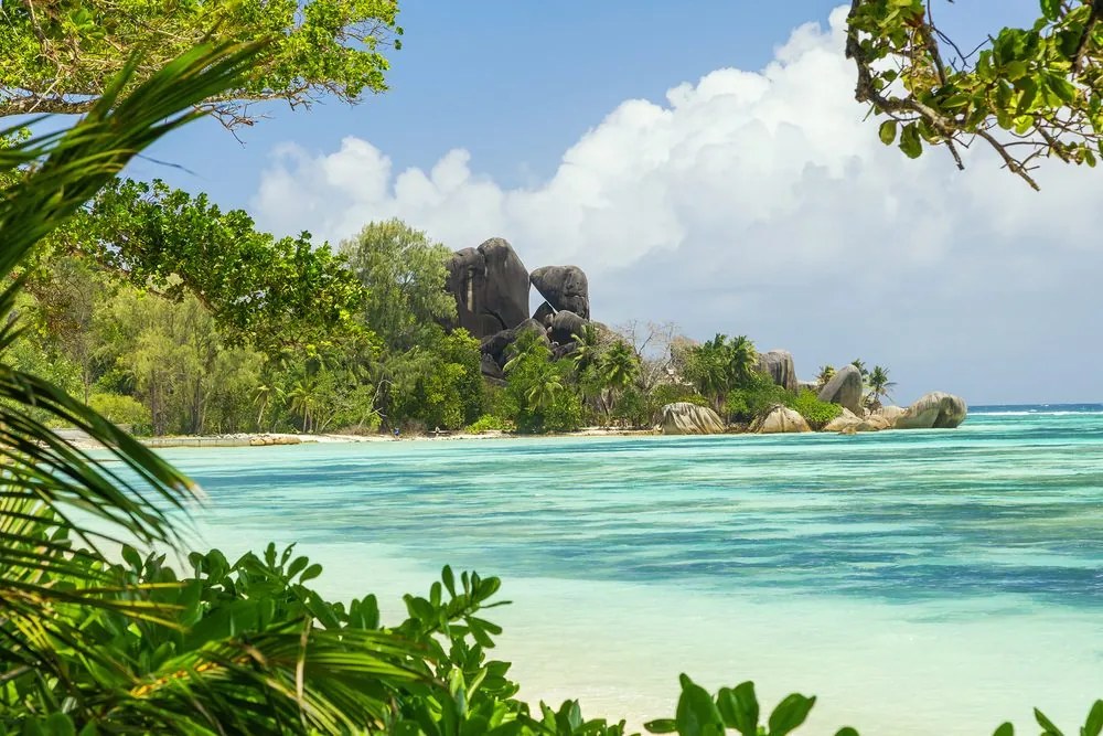 Quadro su tela – Spiaggia meravigliosa sull'isola di La Digue