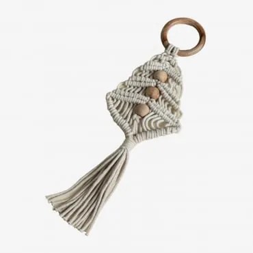 Ornamento di Natale in cotone Milad Bianco - Sklum