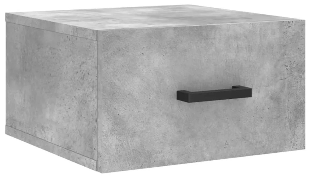 Comodini a muro 2 pz grigio cemento 35x35x20 cm